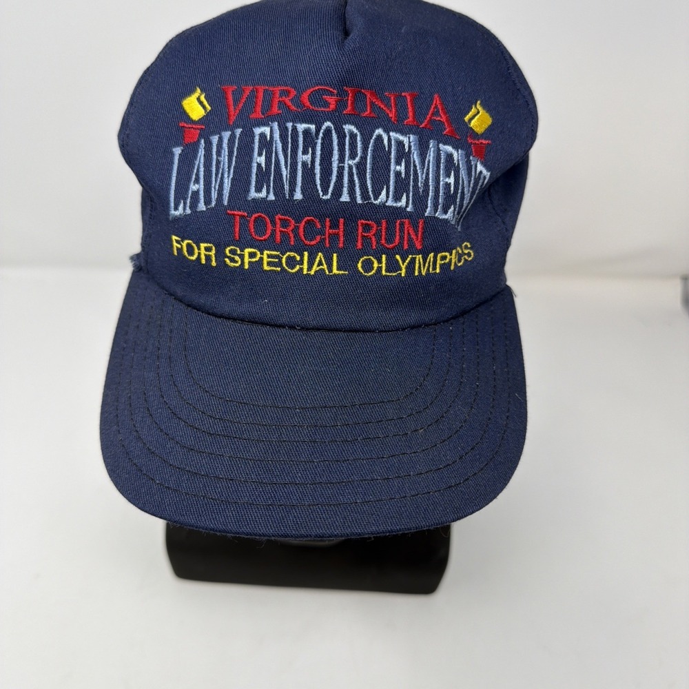 Vintage Virginia Law Enforcement‎ Torch Run Snapback Hat USA Made